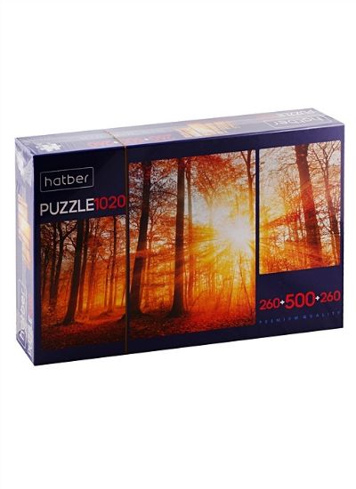 Изображение HATBER пазлы-игра 260+500+260 эл В тишине природы