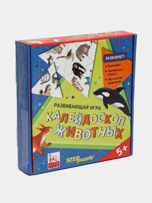 Изображение Развивающая игра "Калейдоскоп животных. Тримино" (IQ step)