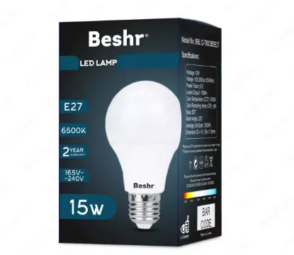 Изображение BESHR LED LAMPA 6500 K E27 15W