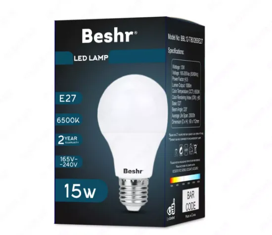 Изображение BESHR LED LAMPA 6500 K E27 15W