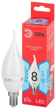 Изображение Лампа BXS-8W-840-E14 свеча, 4Вт нейтральный белый