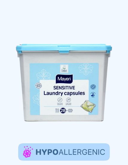 Изображение Капсулы для стирки белья MAYERI Sensitive, 28 шт, Коробка