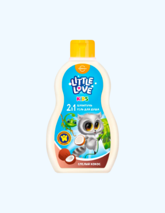 Изображение Шампунь+гель для душа 2в1 "Little love" спелый кокос 400 мл.
