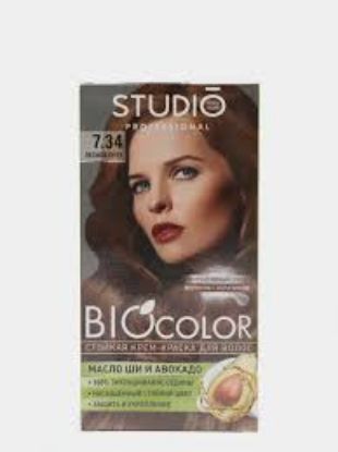 Изображение STUDIO Professional/ Стойкая крем-краска для волос «BIOCOLOR» тон 7.34 Лесной орех 50/50/15 мл/12