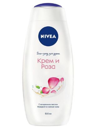 Изображение NIVEA Гель-уход для душа "Крем роза" 500мл