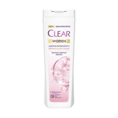 Изображение Шампунь для волос Clear SHMP FW SOFT&SHINY 380 ML (SAKURA)