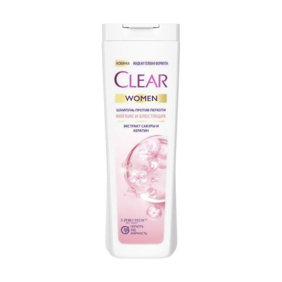 Изображение Шампунь для волос Clear SHMP FW SOFT&SHINY 380 ML (SAKURA)