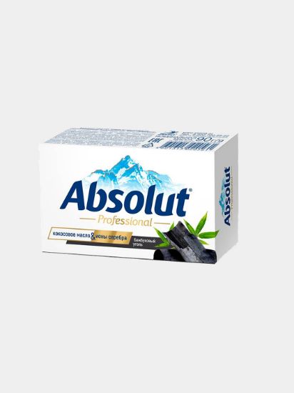 Изображение Мыло туалетное твердое "ABSOLUT" Professionaл бамбуковый уголь 90