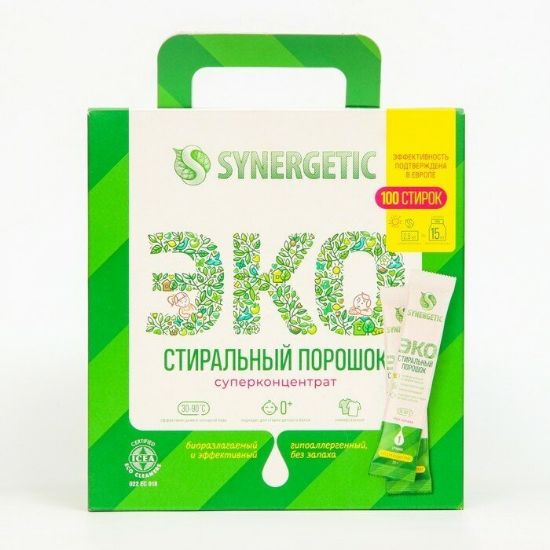 Изображение SYNERGETIC Стиральный порошок суперконцентрат 100стирок