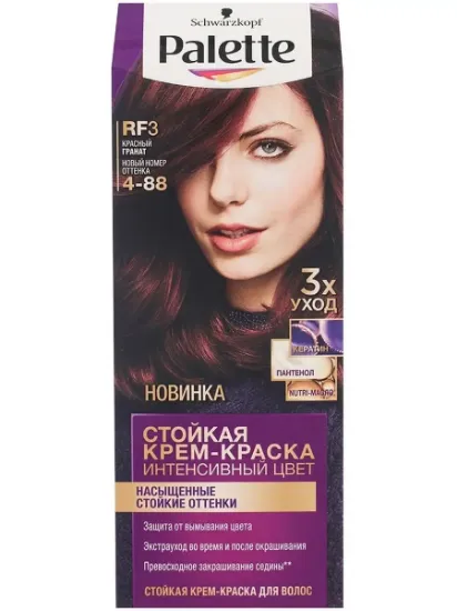 Изображение PALETTE Краска для волос RF3 красный гранат