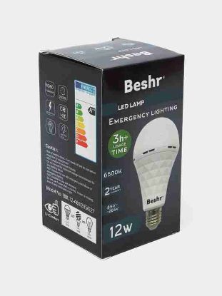 Изображение BESHR LED LAMPA 6500К 12W Emergency (заряд 3ч+)