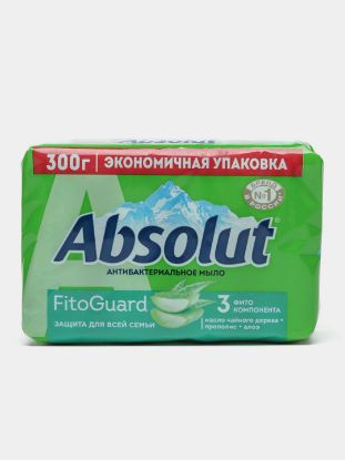 Изображение Мыло туалетное твердое 'ABSOLUT FitoGuard алоэ 4*75 г