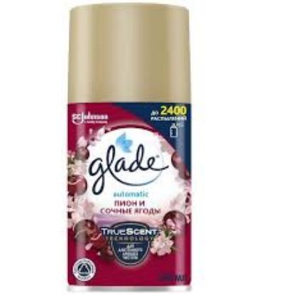 Изображение Освежитель воздуха: Glade Аэрозоль сменный баллон Пион и сочные Ягоды 269мл/6