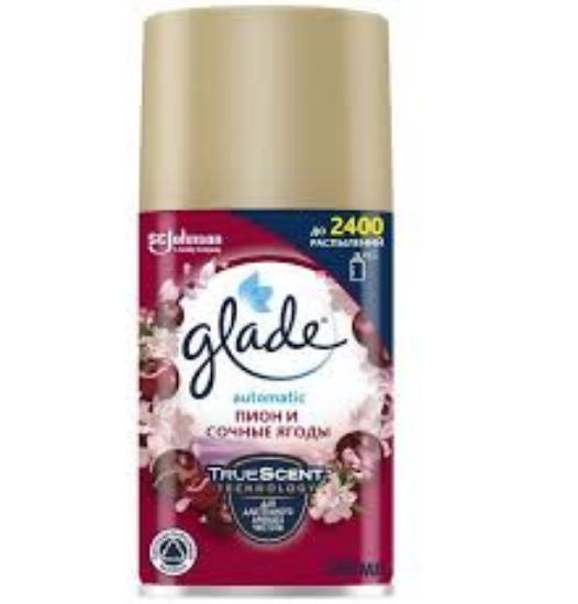 Изображение Освежитель воздуха: Glade Аэрозоль сменный баллон Пион и сочные Ягоды 269мл/6
