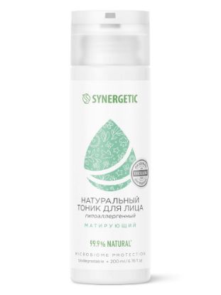 Изображение Натуральный тоник для лица SYNERGETIC матирующий, 200мл