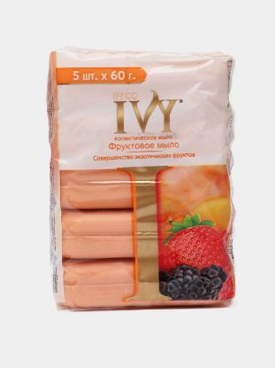 Изображение Туалетное мыло IVY soap FRUITY Ecopack 24*5*60 gm in cartons