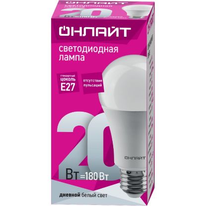 Изображение Лампа/ ОНЛАЙТ 61 159 OLL-A60-20-230-6.5K-E27
