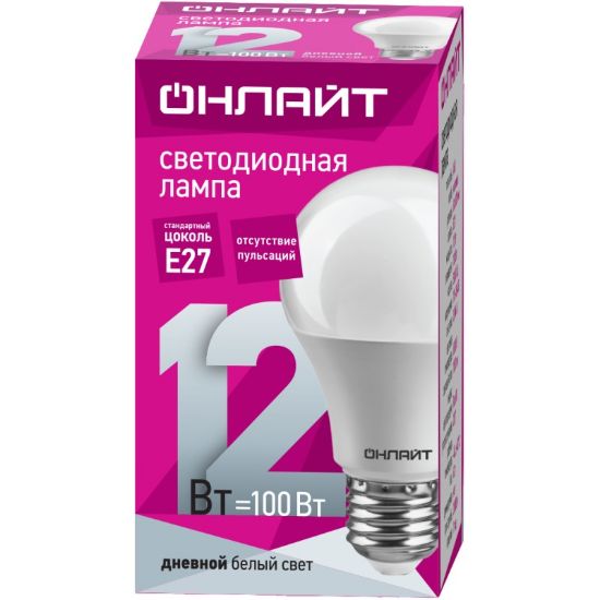 Изображение Лампа/ ОНЛАЙТ 61 141 OLL-A60-12-230-6.5K-E27
