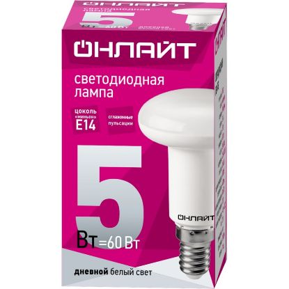 Изображение Лампа/ ОНЛАЙТ 61 142 OLL-R50-5-230-6.5K-E14