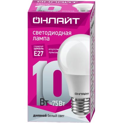 Изображение Лампа/ ОНЛАЙТ 61 140 OLL-A60-10-230-6.5K-E27