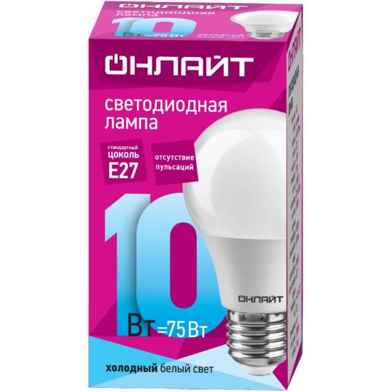 Изображение Лампа/ ОНЛАЙТ 71 650 OLL-A60-10-230-4K-E27