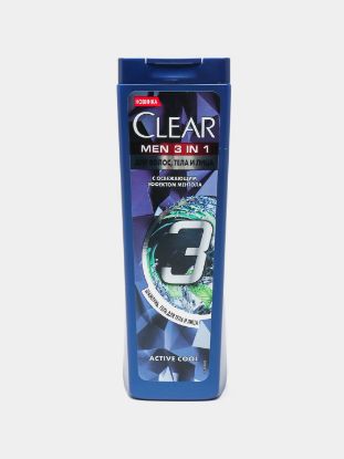 Изображение Шампунь для волос Clear SHMP FM 3IN1 ACTIVE COOL UNICA 380 ML