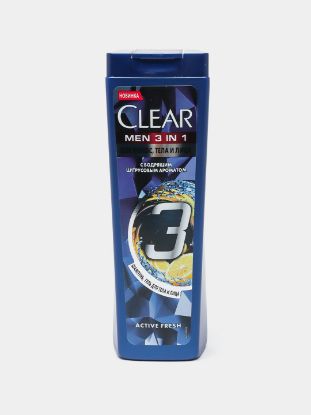 Изображение Шампунь для волос CLEAR SH 3IN1 ACTIVE FRESH UNCA 380ML