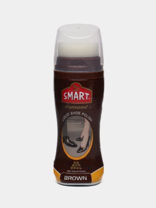 Изображение SMART жидкая коричневая крем губка для обуви