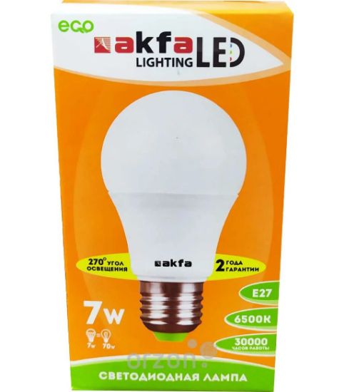 Изображение AKFA LED лампа BLUB 7W 3000K E27