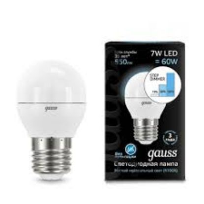 Изображение GAUSS LED GLOBE лампа 7W E27 A60 4100K