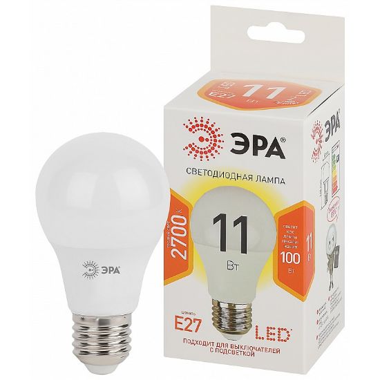 Изображение Лампа LED A60-11W-827-E27 груша, 100Вт.теплый