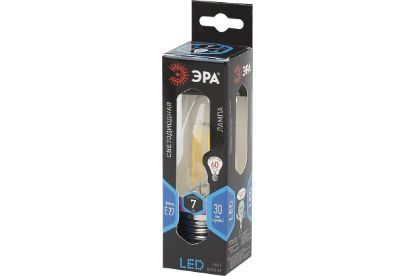 Изображение Лампа светодиодная Эра F-LED B35-7W-840-E27 (филамент, свеча, 7Вт, нейтр, E27)