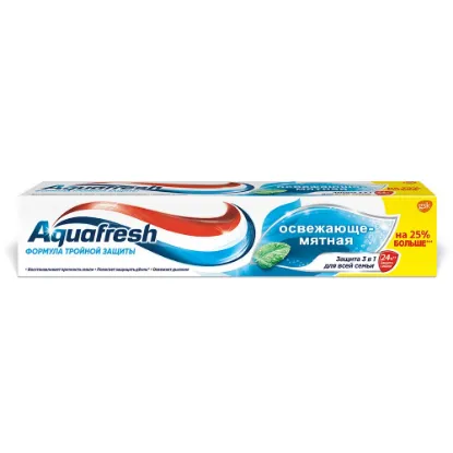 Изображение AQUAFRESH Зубная паста освежающе мятная 125мл.
