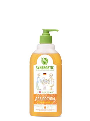 Изображение SYNERGETIC Средство для мытья посуды сочный апельсин 0,5 л
