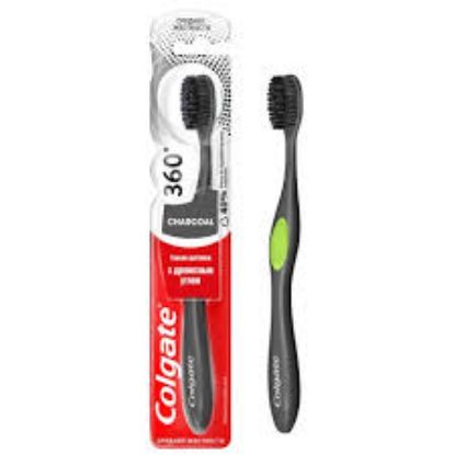Изображение COLGATE зубная щётка 360 градусов древесный уголь
