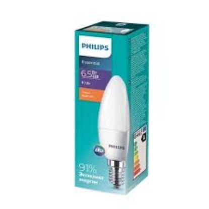 Изображение PHILIPS светодиодная лампа CANDLE  6.5W E27 белый свет