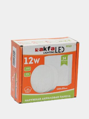 Изображение AKFA панель светодиодная квадр, наруж 12W 6500K