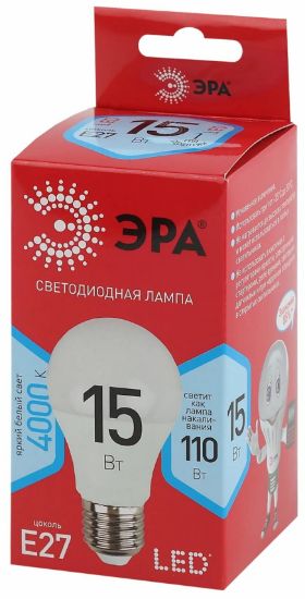 Изображение Лампа A60-15W-840-E27 груша, 120Вт нейтральный