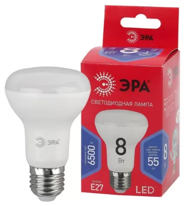 Изображение Лампа R63-8W-865-E27 рефлектор, 55Вт холодный