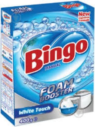 Изображение СТИРАЛЬНЫЙ ПОРОШОК ДЛЯ РУЧНОЙ СТИРКИ BINGO 0,4 КГ Х 21 WHITE T.