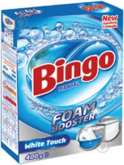 Изображение СТИРАЛЬНЫЙ ПОРОШОК ДЛЯ РУЧНОЙ СТИРКИ BINGO 0,4 КГ Х 21 WHITE T.