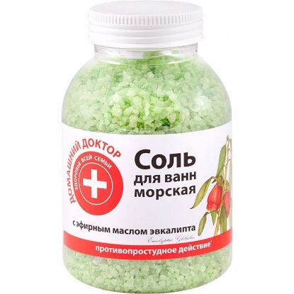 Изображение Домашний доктор соль для ванн Морская с эфирным маслом эвкалипта 1000 мл
