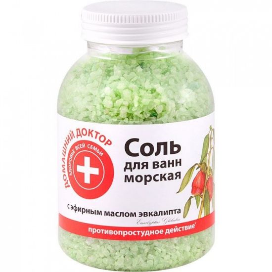 Изображение Домашний доктор соль для ванн Морская с эфирным маслом эвкалипта 1000 мл