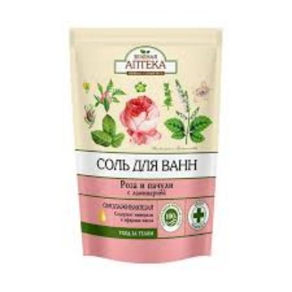 Изображение Зеленая Аптека Соль для ванн "Роза и пачули" 500 мл.