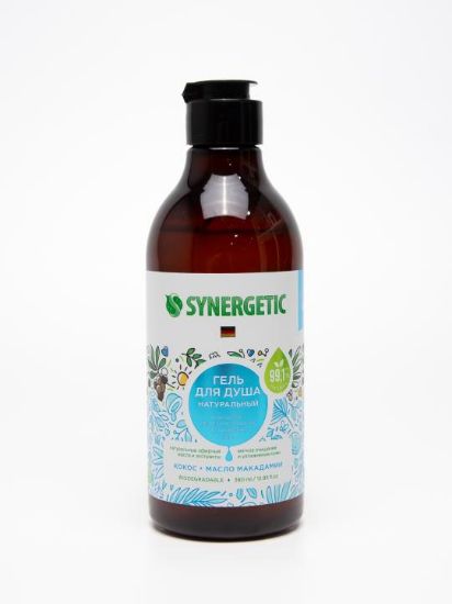 Изображение SYNERGETIC натуральный гель для душа кокос и масло макадамии 0,38 л