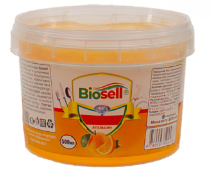 Изображение BIOSELL Гель для мытья посуды апельсин 350 мл