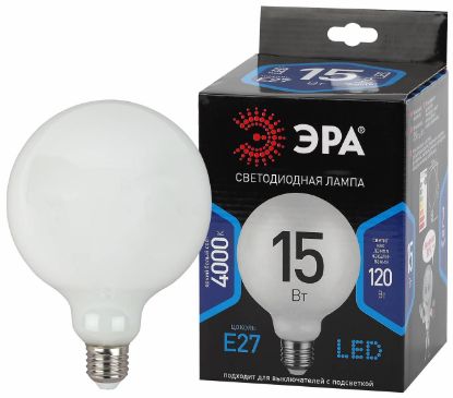 Изображение ЭРА лампа F-LED G125 15W E27 4000K шар D125