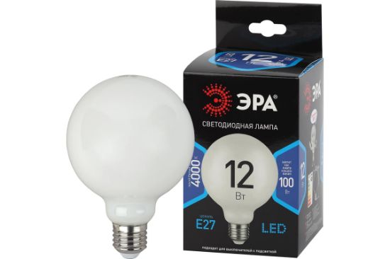 Изображение ЭРА лампа F-LED G95 12W E27 4000K шар D95