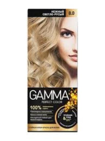 Изображение GAMMA PERFECT COLOR Краска для волос тон 8,0 нежный свет-русый