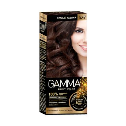 Изображение GAMMA PERFECT COLOR Краска для волос тон 5,47 Теплый каштан